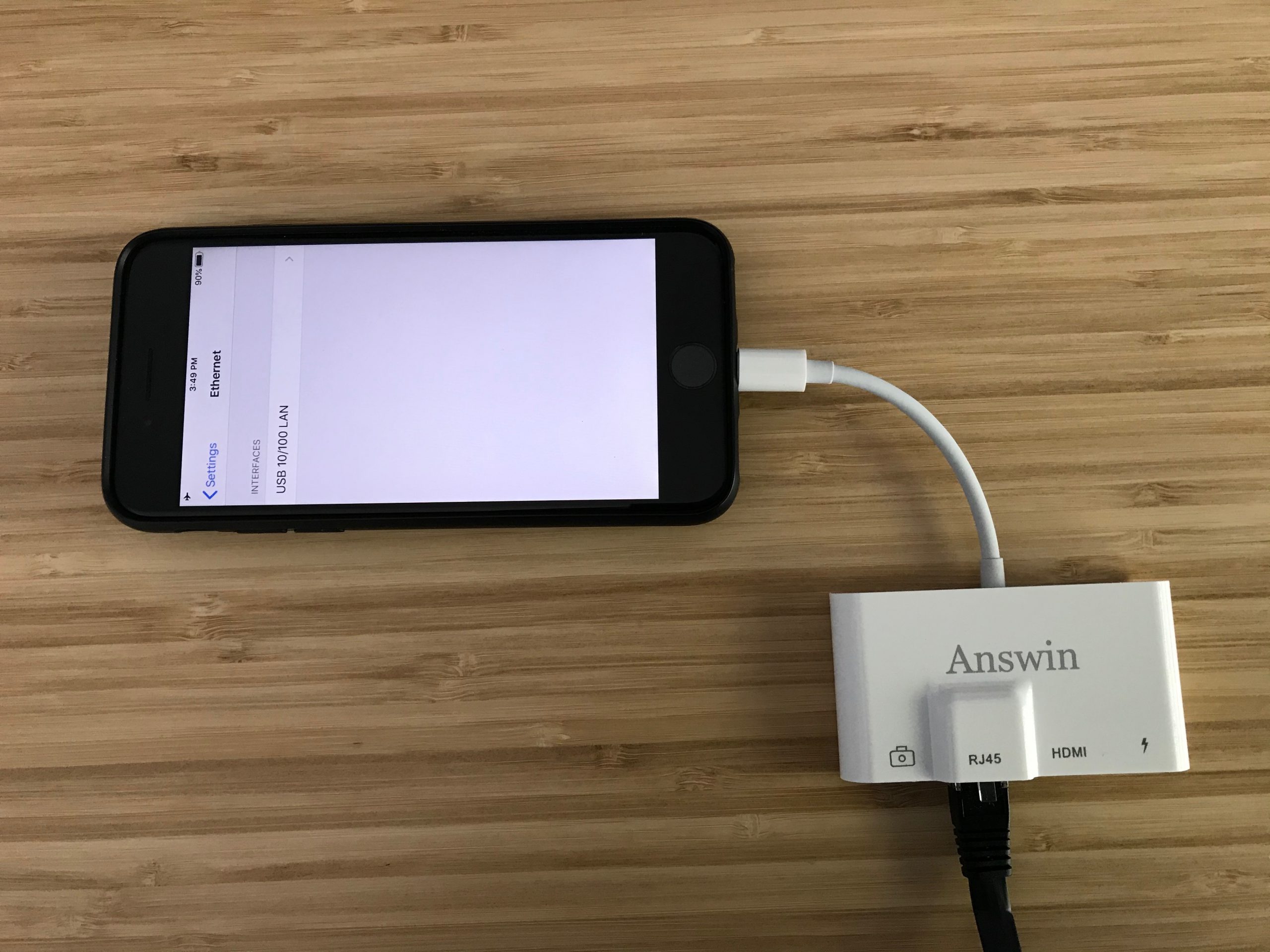 Adaptador iPhone Hdmi iPad Lightning Usb Red Ethernet 1080p